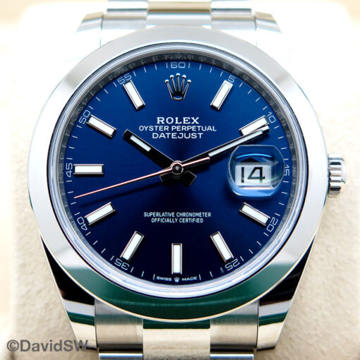 Rolex 126300 Datejust 41 with Blue Stick Dial on Oyster - Image 3