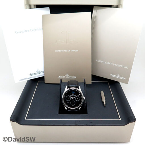 Jaeger LeCoultre Q1308470 Master Ultra Thin Perpetual Calendar Moonphase with Black Dial - Image 2