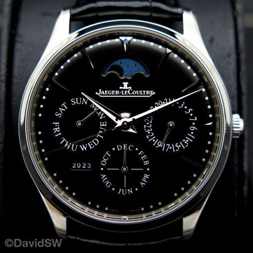 Jaeger LeCoultre Q1308470 Master Ultra Thin Perpetual Calendar Moonphase with Black Dial - Image 3