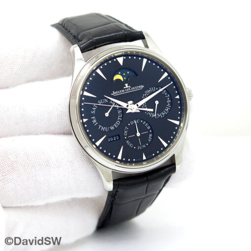 Jaeger LeCoultre Q1308470 Master Ultra Thin Perpetual Calendar Moonphase with Black Dial