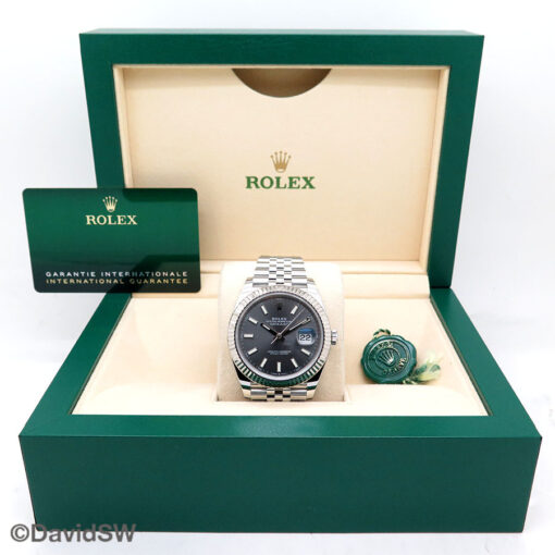 Rolex 126334 Datejust 41 with Slate Stick Dial on Jubilee - Image 2
