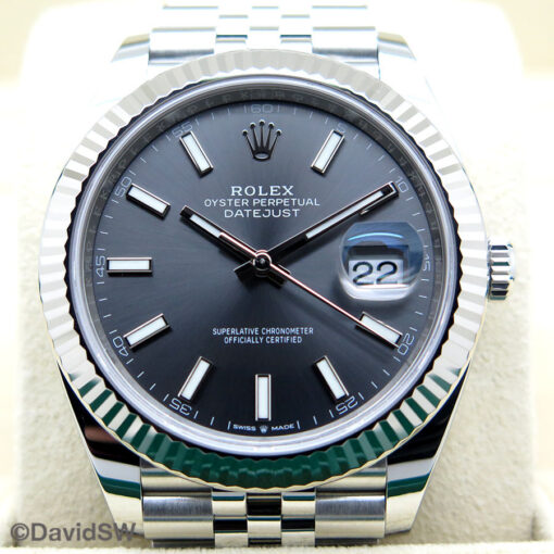 Rolex 126334 Datejust 41 with Slate Stick Dial on Jubilee - Image 3