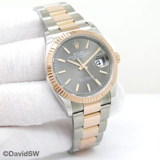 Rolex 126231 Datejust 18K/SS with Slate Stick Dial on Oyster