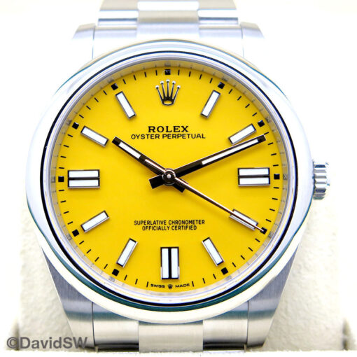 Rolex 124300 Oyster Perpetual 41mm with Yellow Dial - Image 3