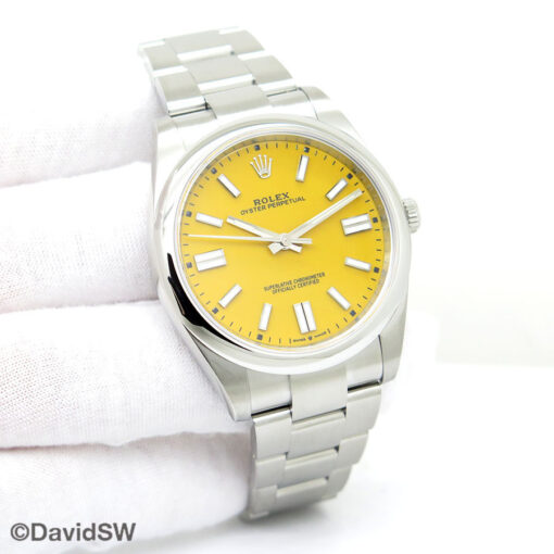 Rolex 124300 Oyster Perpetual 41mm with Yellow Dial