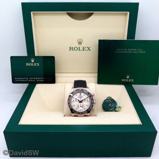 Rolex 116515LN Cosmograph Daytona 18K Rose Gold with Ivory Dial on Oysterflex - Image 2