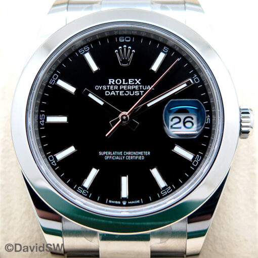 Rolex 126300 Datejust 41 with Black Stick Dial on Oyster - Image 3