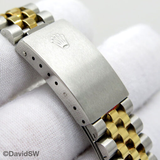 Rolex 16233 Datejust 18K/SS with Champagne Stripe Motif Dial on Jubilee - Image 12