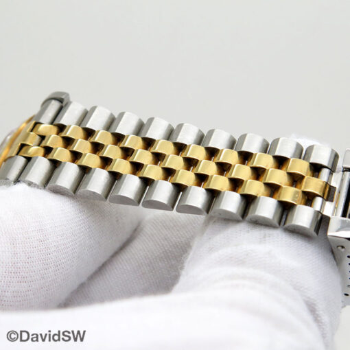Rolex 16233 Datejust 18K/SS with Champagne Stripe Motif Dial on Jubilee - Image 13