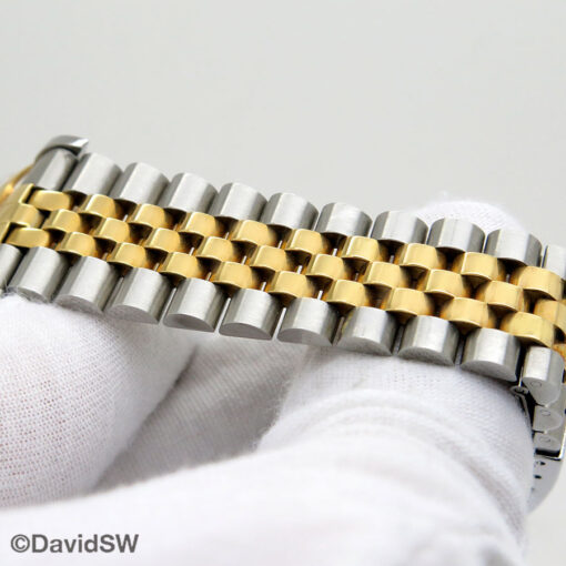 Rolex 16233 Datejust 18K/SS with Champagne Stripe Motif Dial on Jubilee - Image 11