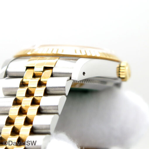Rolex 16233 Datejust 18K/SS with Champagne Stripe Motif Dial on Jubilee - Image 9