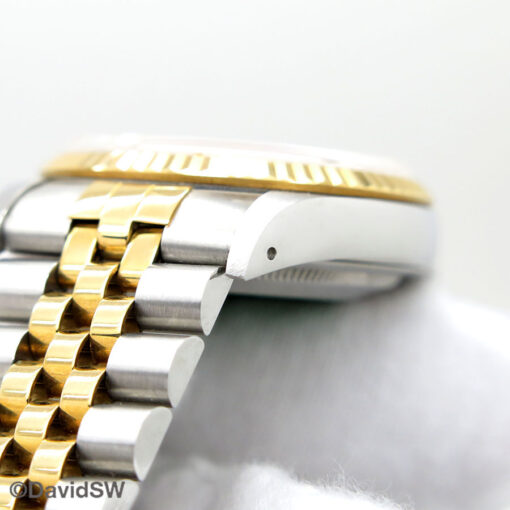 Rolex 16233 Datejust 18K/SS with Champagne Stripe Motif Dial on Jubilee - Image 7