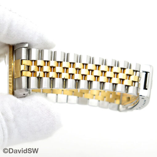 Rolex 16233 Datejust 18K/SS with Champagne Stripe Motif Dial on Jubilee - Image 14