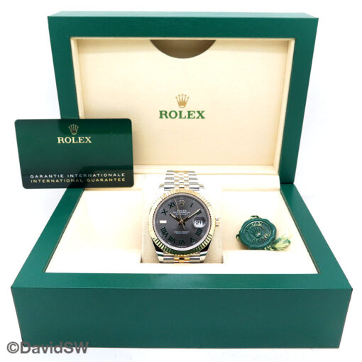 Rolex 126333 Datejust 41 18K/SS with Slate Roman Dial on Jubilee - Image 2
