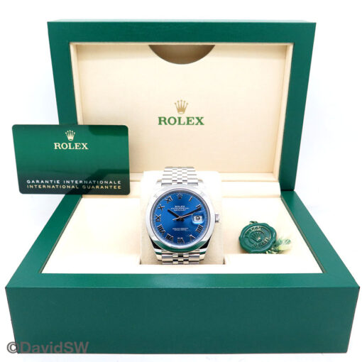 Rolex 126300 Datejust 41 with Blue Azzurro Dial on Jubilee - Image 2