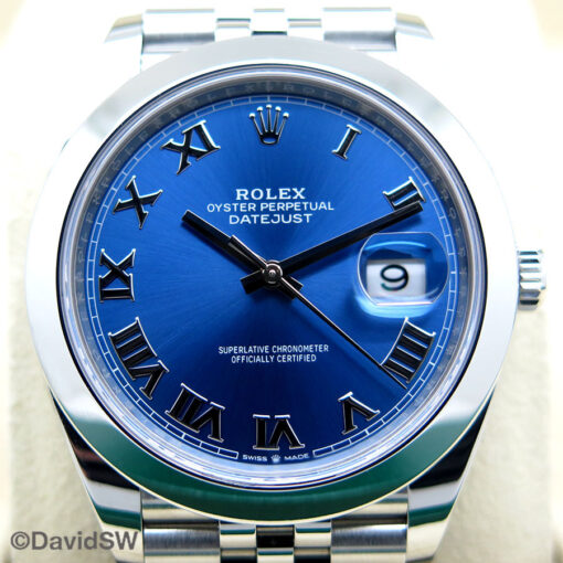 Rolex 126300 Datejust 41 with Blue Azzurro Dial on Jubilee - Image 3