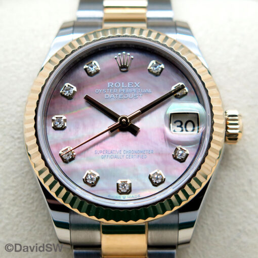 Rolex 278273 Datejust 18K/SS with Black Mother of Pearl Diamond Dial on Oyster - Image 3
