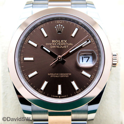 Rolex 126301 Datejust 41 18K/SS with Chocolate Stick Dial on Oyster - Image 3