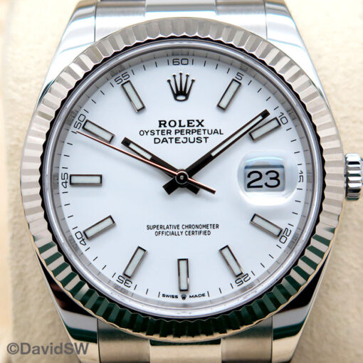 Rolex 126334 Datejust 41 with White Stick Dial on Oyster - Image 3