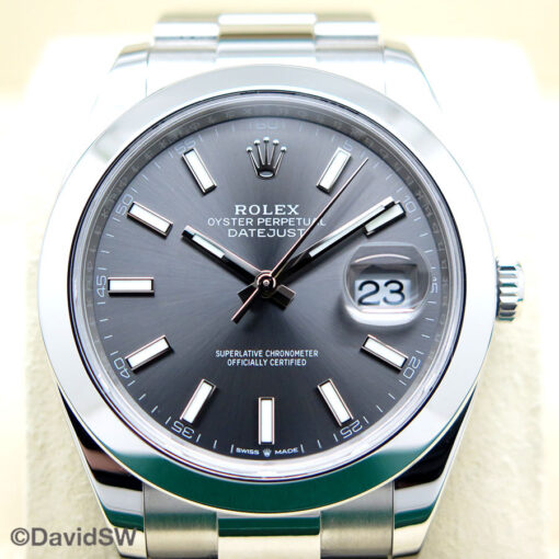 Rolex 126300 Datejust 41 with Slate Stick Dial on Oyster - Image 3