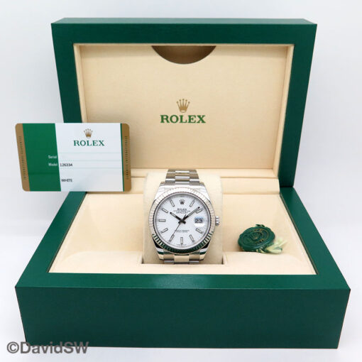 Rolex 126334 Datejust 41 with White Stick Dial on Oyster - Image 2
