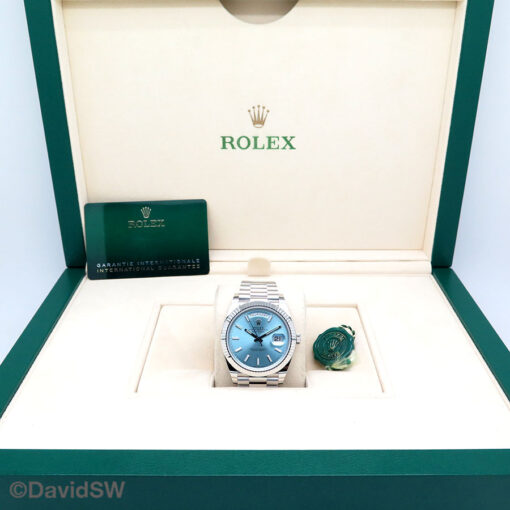 Rolex 228236 Day Date 40 Platinum with Ice Blue Dial - Image 2