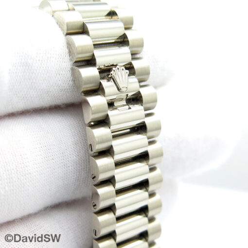 Rolex 228239 Day Date 18K White Gold with Olive Green Roman Dial - Image 7