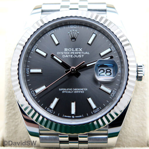 Rolex 126334 Datejust 41 with Slate Stick Dial on Jubilee - Image 3