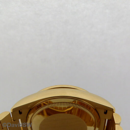 Rolex 128348RBR Day Date 18K Yellow Gold with Green Ombre Diamond Dial and Diamond Bezel - Image 5