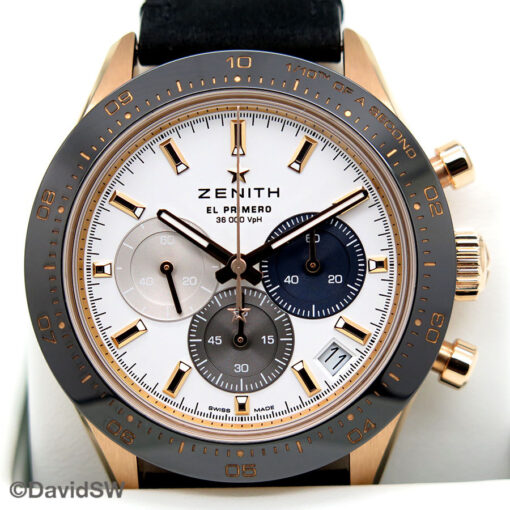 Zenith Chronomaster Sport 18k Rose Gold with White Dial - Image 3