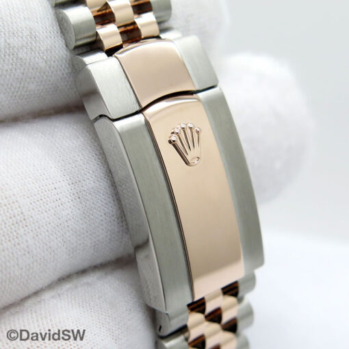 Rolex 126281RBR Datejust 18K/SS with Black Diamond Dial and Diamond Bezel on Jubilee - Image 7