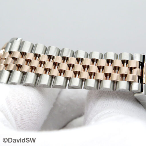 Rolex 126281RBR Datejust 18K/SS with Black Diamond Dial and Diamond Bezel on Jubilee - Image 8