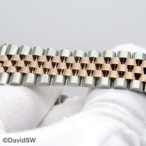 Rolex 126281RBR Datejust 18K/SS with Black Diamond Dial and Diamond Bezel on Jubilee - Image 6