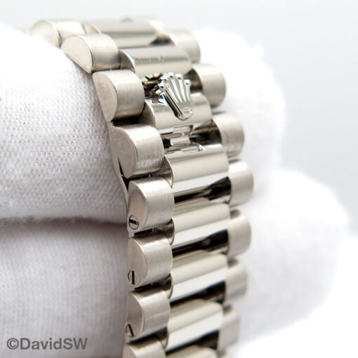 Rolex 228349RBR Day Date 40 18K White Gold with Pave Diamond Dial with Sapphires and Diamond Bezel - Image 7