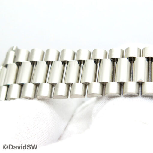 Rolex 228349RBR Day Date 40 18K White Gold with Pave Diamond Dial with Sapphires and Diamond Bezel - Image 8