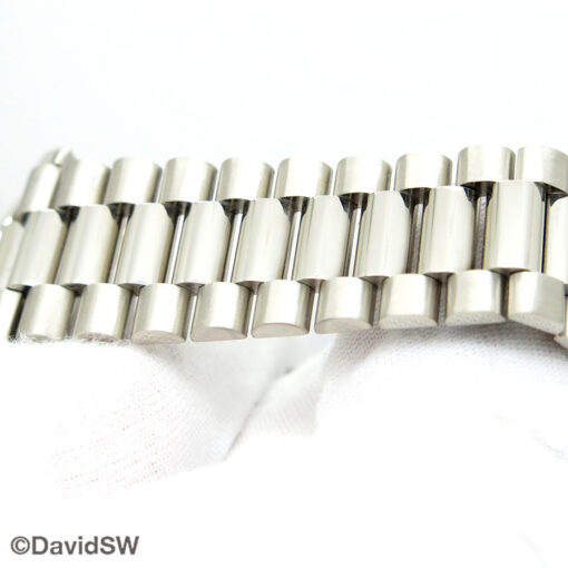 Rolex 228349RBR Day Date 40 18K White Gold with Pave Diamond Dial with Sapphires and Diamond Bezel - Image 6