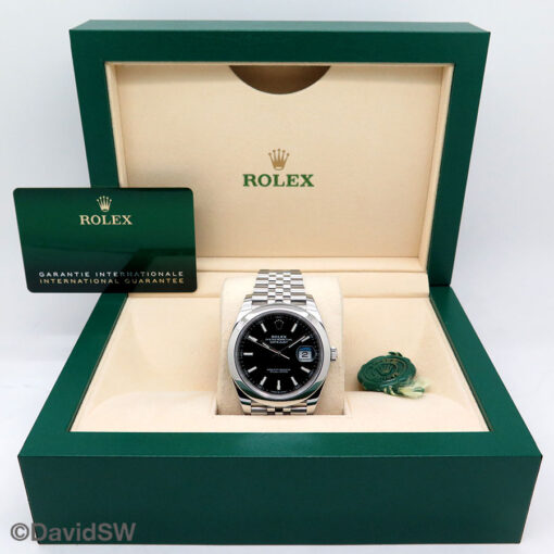 Rolex 126300 Datejust 41 with Black Stick Dial on Jubilee - Image 2
