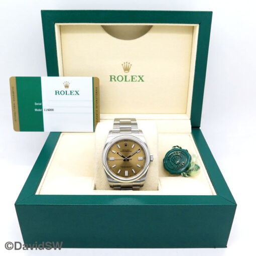 Rolex 116000 Oyster Perpetual with White Grape Dial - Image 2