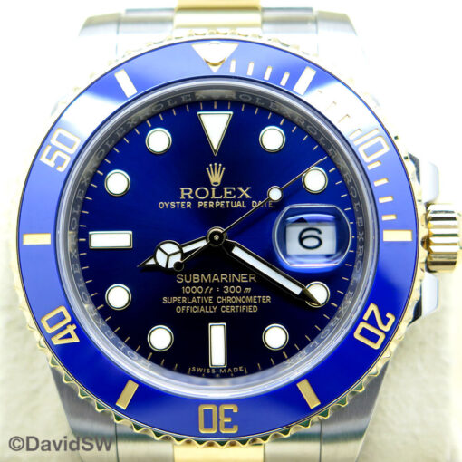 Rolex 116613LB Submariner 18K/SS Blue Dial - Image 3
