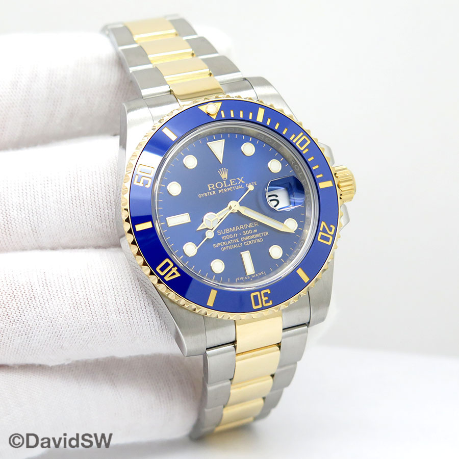 Rolex 116613LB Submariner 18K/SS Blue Dial
