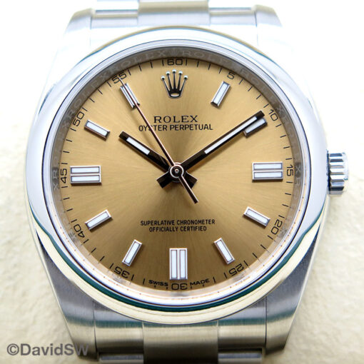 Rolex 116000 Oyster Perpetual with White Grape Dial - Image 3