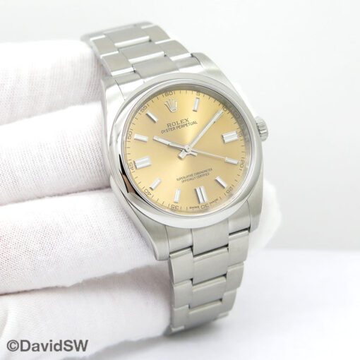 Rolex 116000 Oyster Perpetual with White Grape Dial