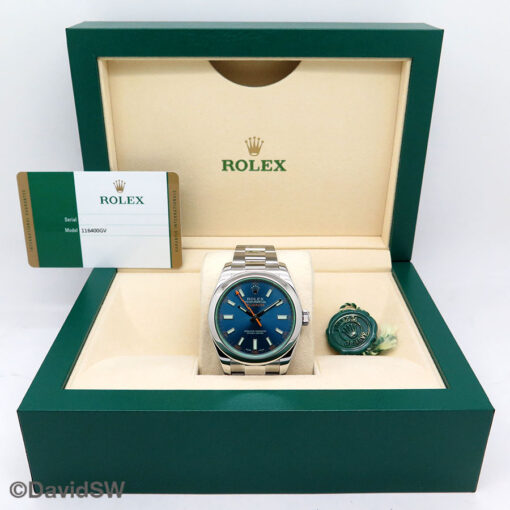 Rolex 116400GV Milgauss with Blue Dial - Image 2