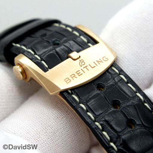 Breitling RB0138 Navitimer B01 Chronograph 43mm with Black Dial 18K Rose Gold on Leather Strap - Image 9