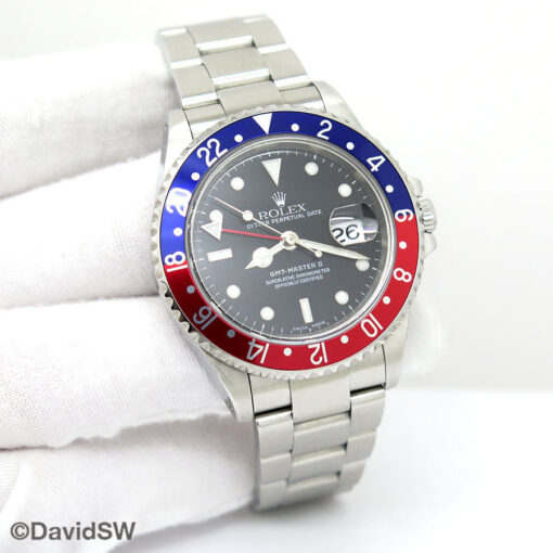 Rolex 16710LN GMT Master II with Red & Blue Bezel