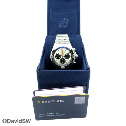 Alternative view of Breitling AB0134 Chronomat B01 42mm with Silver Dial