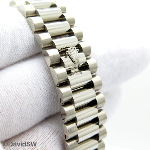 Rolex 128239 Day Date 36 18K White Gold with Blue Ombre Diamond Dial - Image 7
