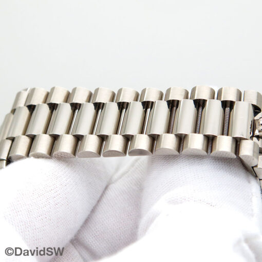 Rolex 128239 Day Date 36 18K White Gold with Blue Ombre Diamond Dial - Image 8