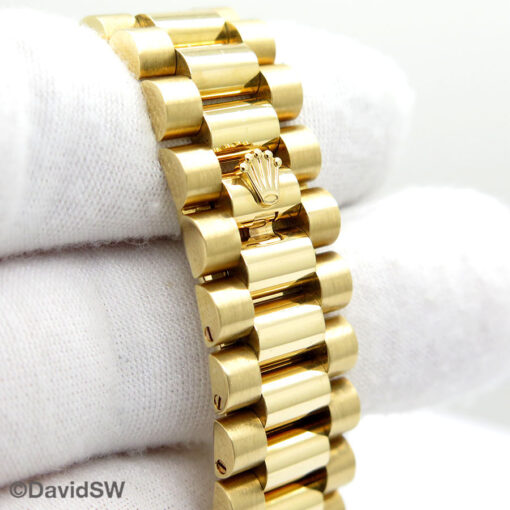 Rolex 118238 Day Date 18K Yellow Gold with Champagne Stick Dial on President - Image 8