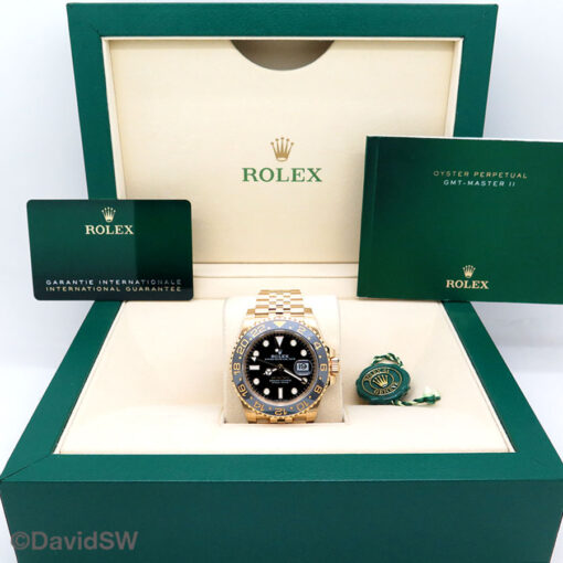 Rolex 126718GRNR GMT Master II 18K Yellow Gold on Jubilee - Image 2